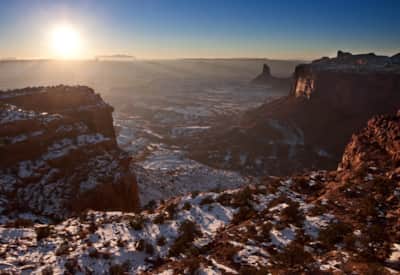 Winter working its magic at an overlook at the park.