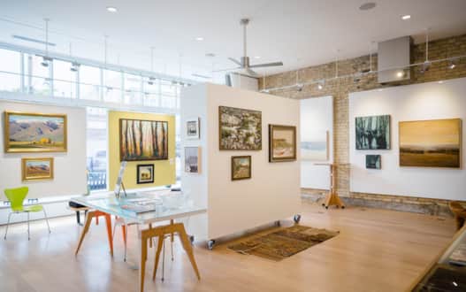 Inside an art gallery in Help.