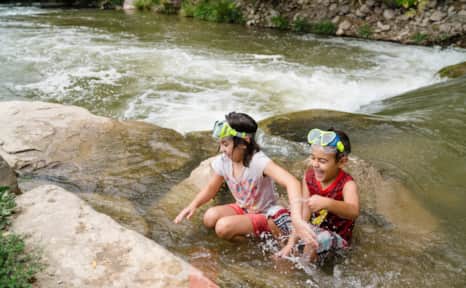 The Helper Riverwalk runs through the heart of town.