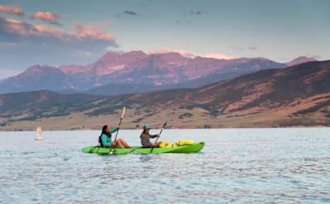 At Deer Creek State Park, you can take in spectacular views of towering Mount Timpanogos.