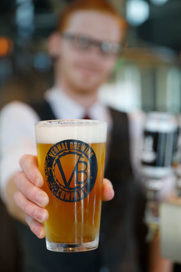 The clean, modern building of the Vernal Brewing Company is across the street from the Utah Field House. They make their own sodas, jams, dressings, and mixers in addition to their beer varieties, and maintain their own garden for a farm-to-table element that is sure to delight.