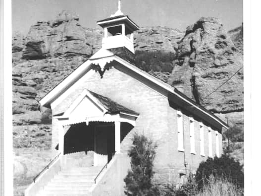 Vacant for 20 years the Echo Church is now a meeting hall and museum alongside the Echo Cemetery.