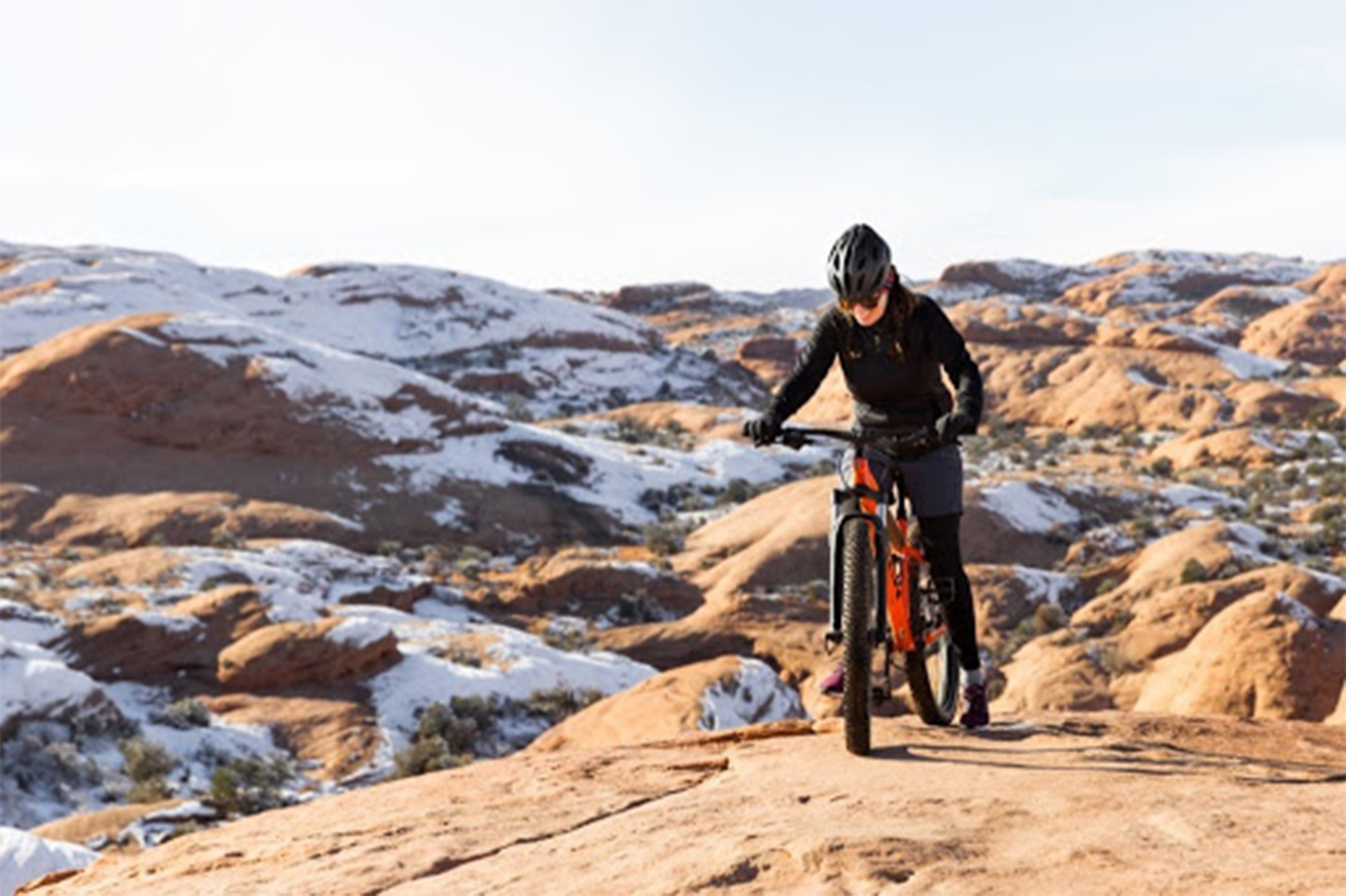 Mountain biking in online winter