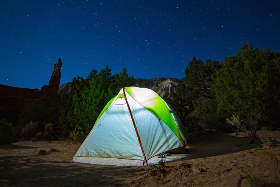 Campsites on public lands and within the  parks are easily found during the winter season.