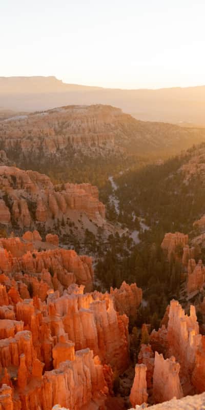 The Rim Trail in Bryce Canyon sits at the edge of the Bryce Amphitheater, connecting some of the park's most popular viewpoints.